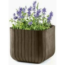CURVER.  imitatie lemn maro auriu CUBE PLANTER M 